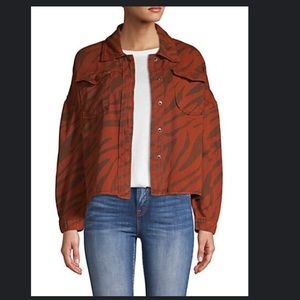 Zebra Print Denim Jacket